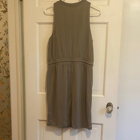 DKNY Army Green Sleeveless Midi Dress - Picture 4 of 6